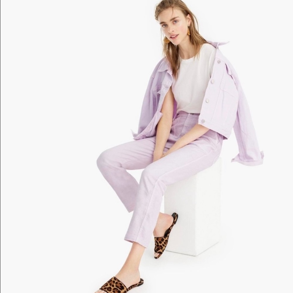 J.Crew straight leg cropped Lavender Jean, 29